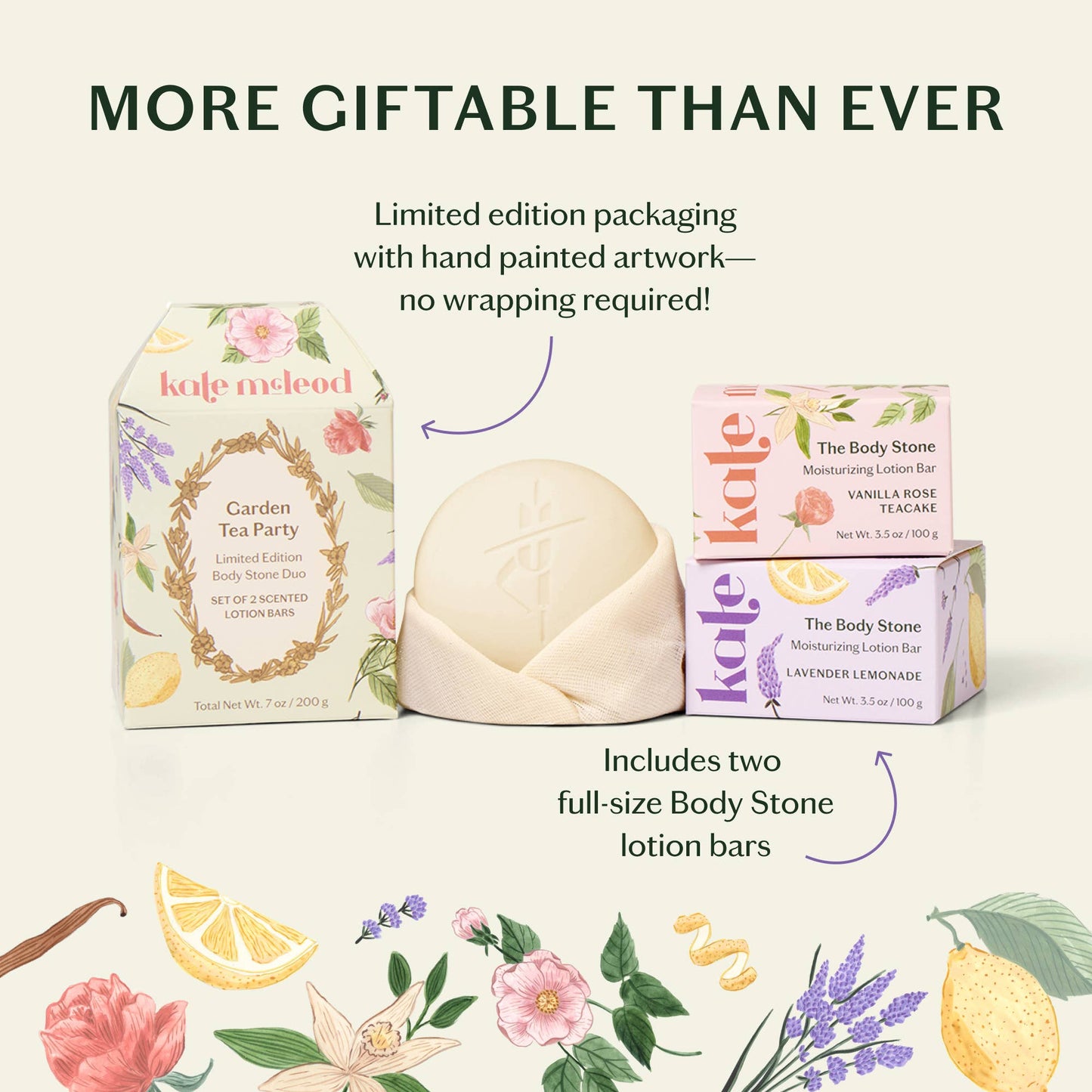 Kate McLeod Garden Tea Party Limited Edition Body Stone Duo