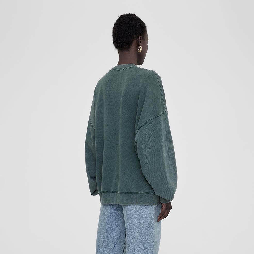 ANINE BING Miles Sweatshirt | Washed Dark Sage
