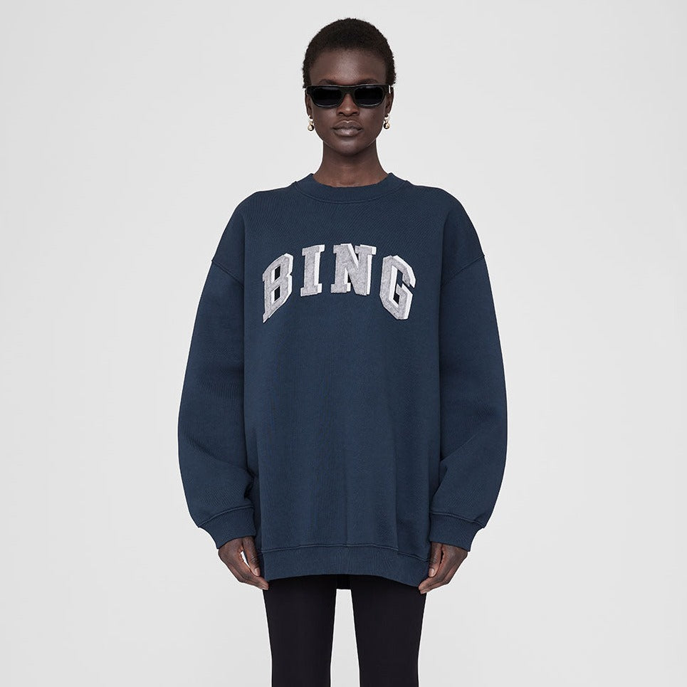ANINE BING Tyler Sweatshirt | Navy