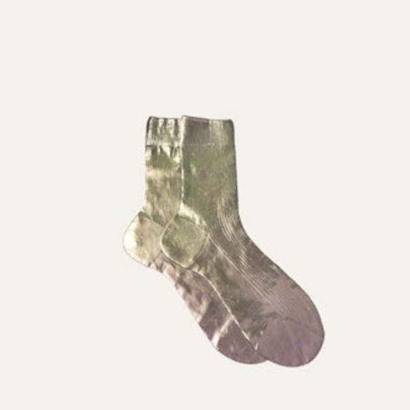Maria La Rosa Cangiante Laminated Ribbed Socks