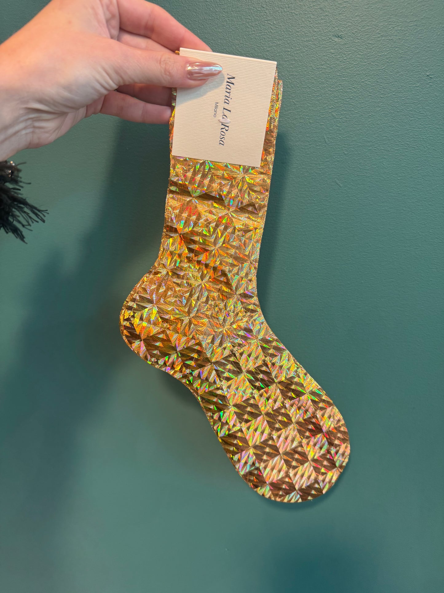 Maria La Rosa One Ribbed Laminated Socks