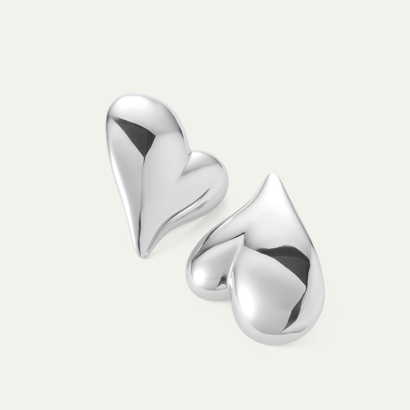 JENNY BIRD Mega Art Heart Button Earrings