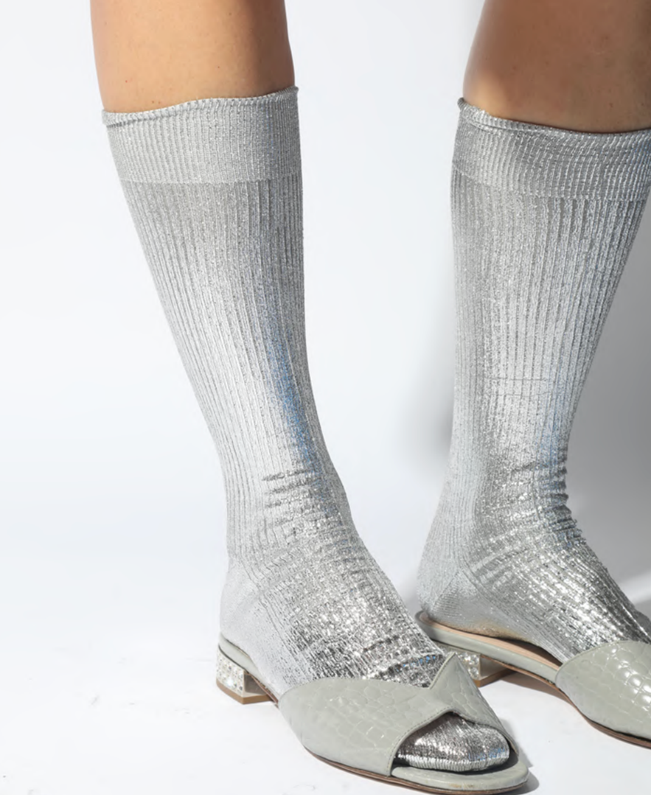 NEW! Maria La Rosa Laminated Knee High Socks