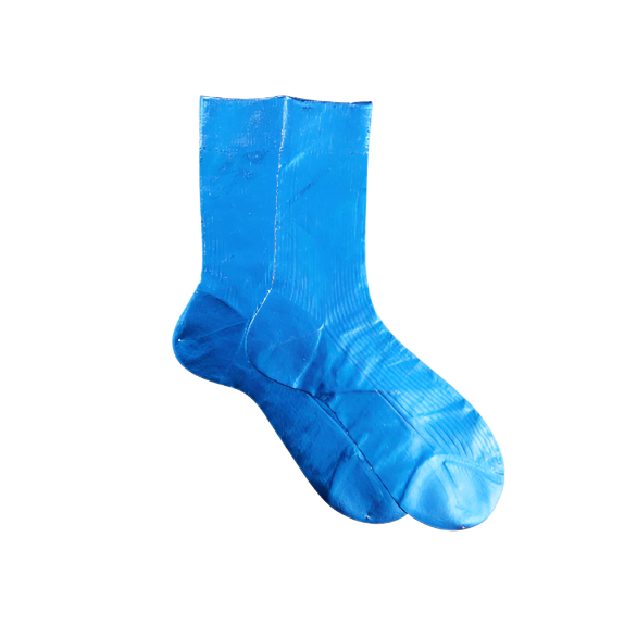 Maria La Rosa One Ribbed Laminated Socks