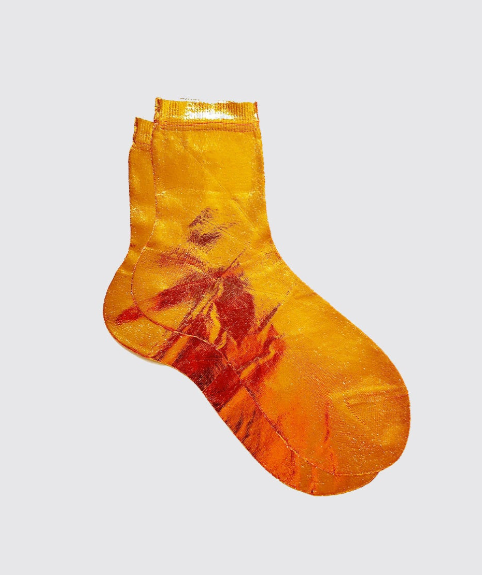 Maria La Rosa One Ribbed Laminated Socks