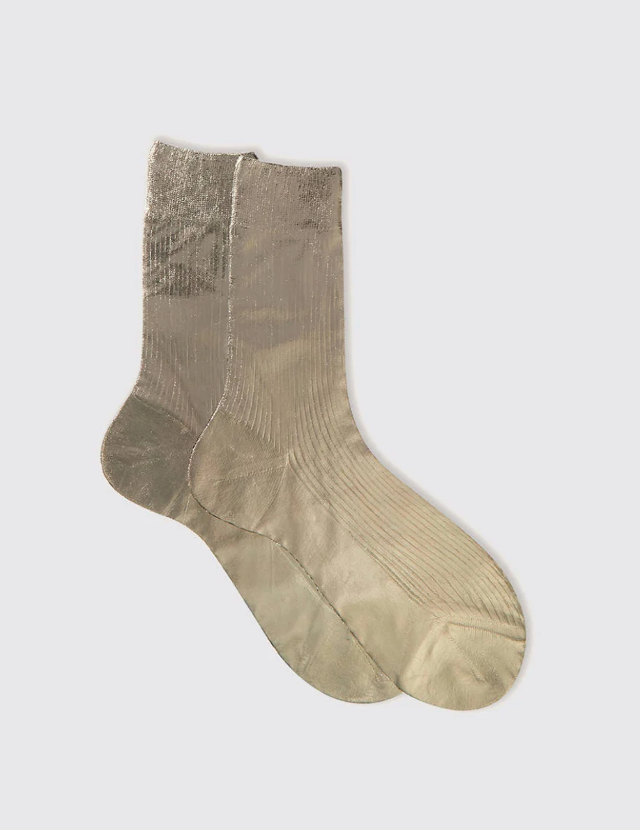 Maria La Rosa One Ribbed Laminated Socks