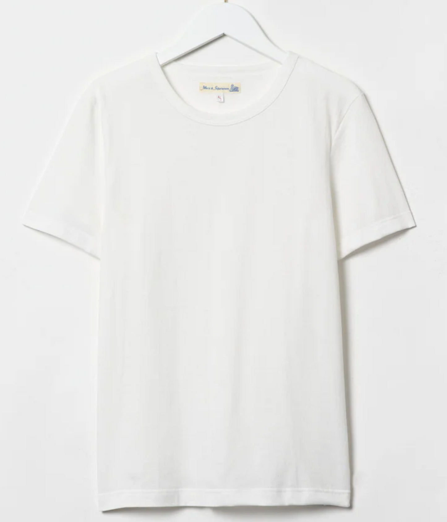 MERZ B SCHWANEN | Loopwheeled Classic Fit Lightweight T-Shirt | White