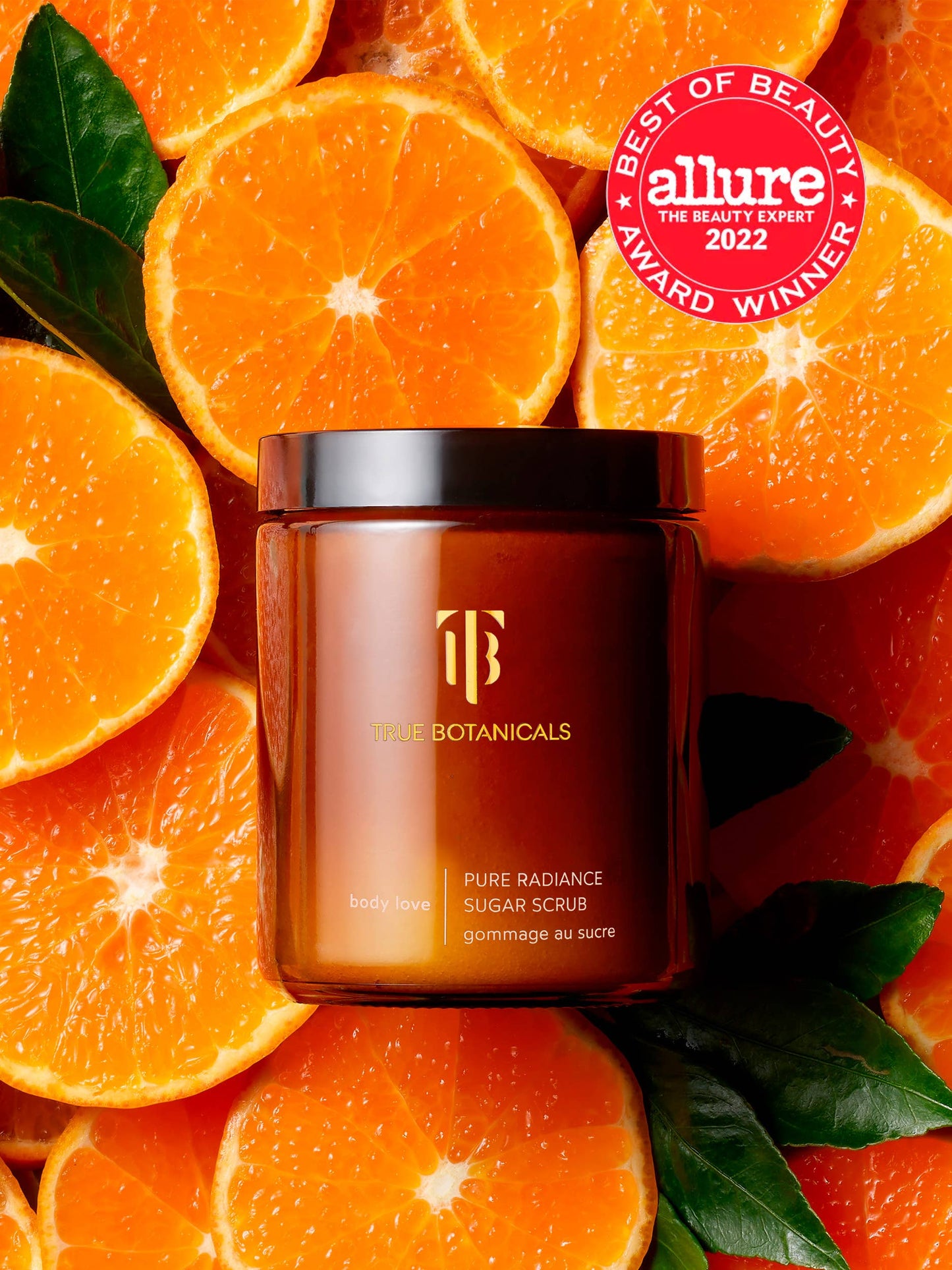 TRUE BOTANICALS Pure Radiance Sugar Exfoliating Body Scrub: Full Size (8 oz | 226 g)