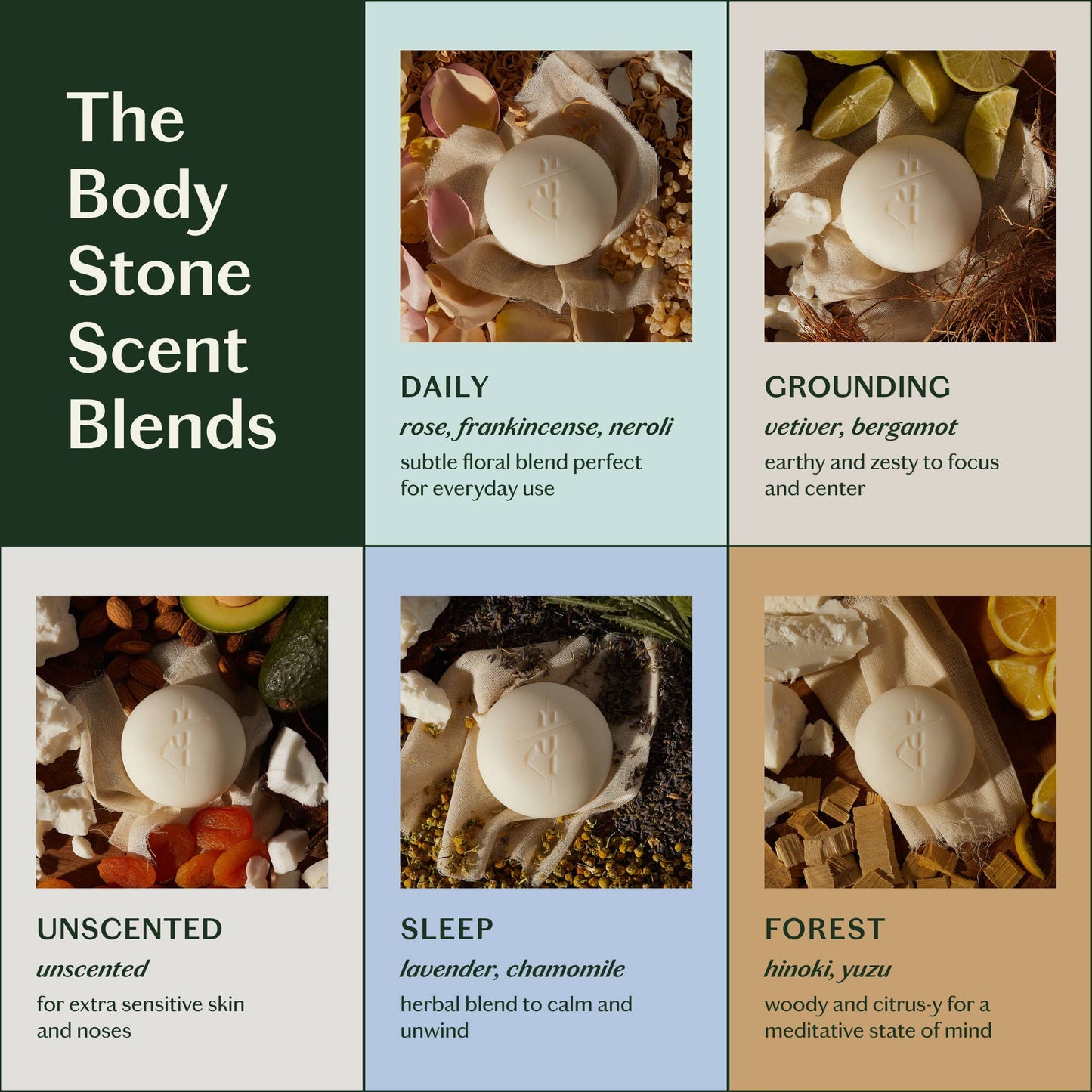 Kate McLeod Grounding Stone | Deep Moisturizing Lotion Bar: Starter Kit (3.5 oz)