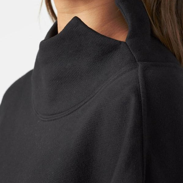 JOAH BROWN French Terry Turtleneck Sweatshirt | Black French Terry