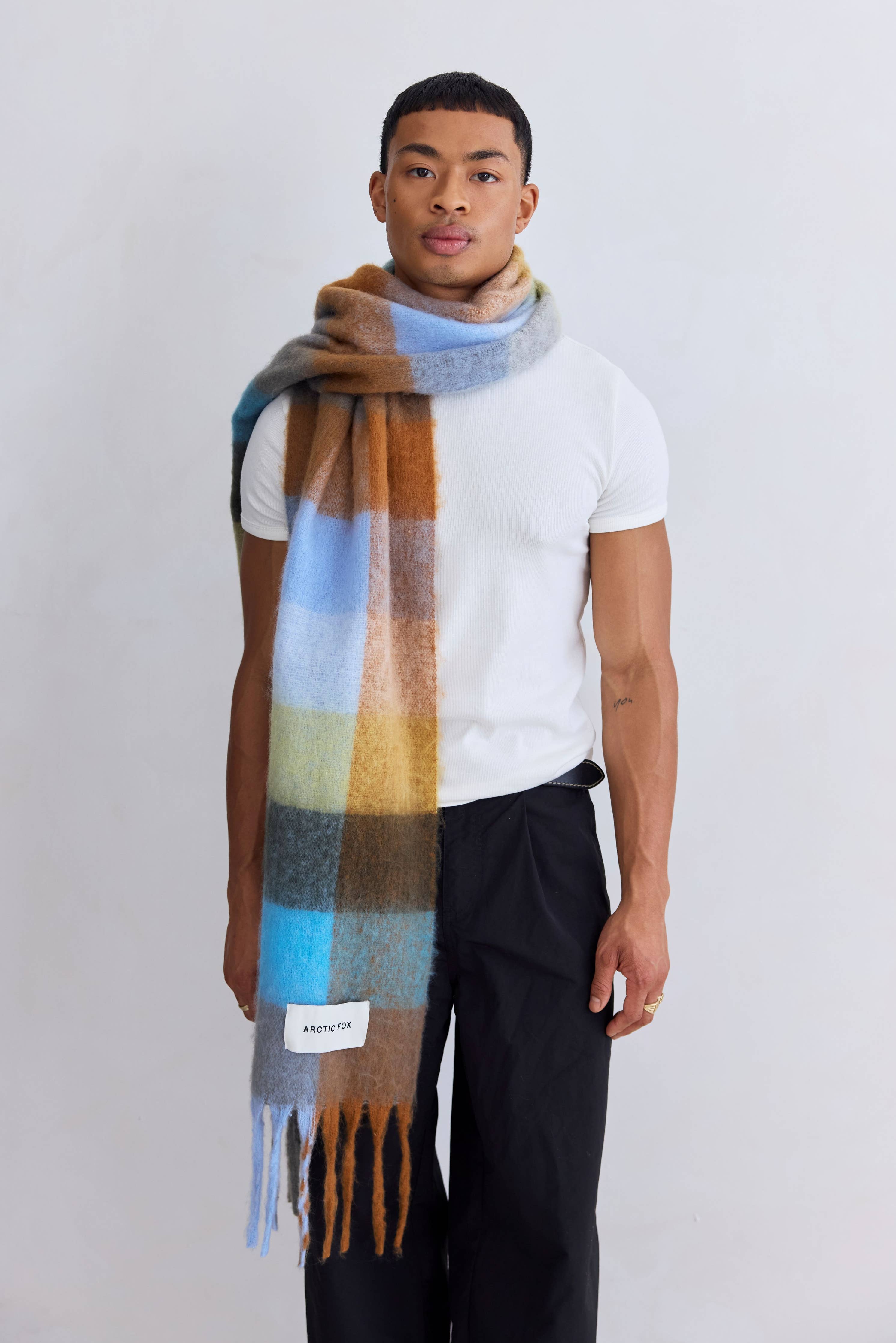 ARCTIC FOX The Reykjavik Scarf - 100% Recycled - Blue/Orange