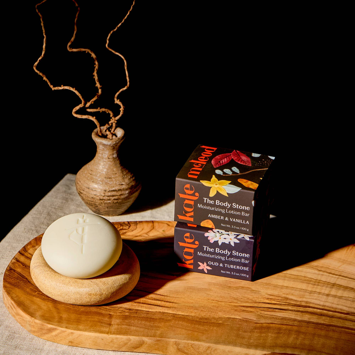KATE MCLEOD Oud & Tuberose | Deep Moisturizing Lotion Bar