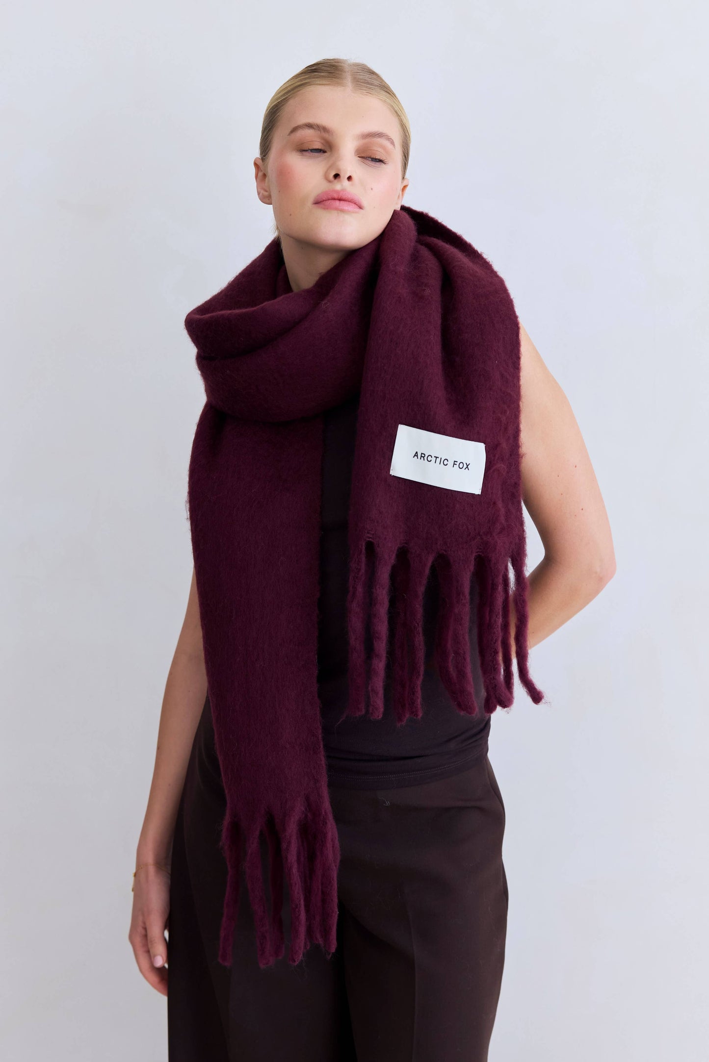 ARCTIC FOX The Stockholm Scarf - 100% Recycled - Cherry Lacquer - FW25