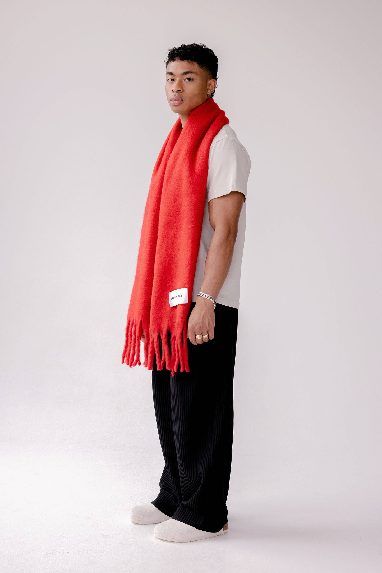 ARCTIC FOX The Stockholm Scarf - 100% Recycled - Crimson Red - FW25