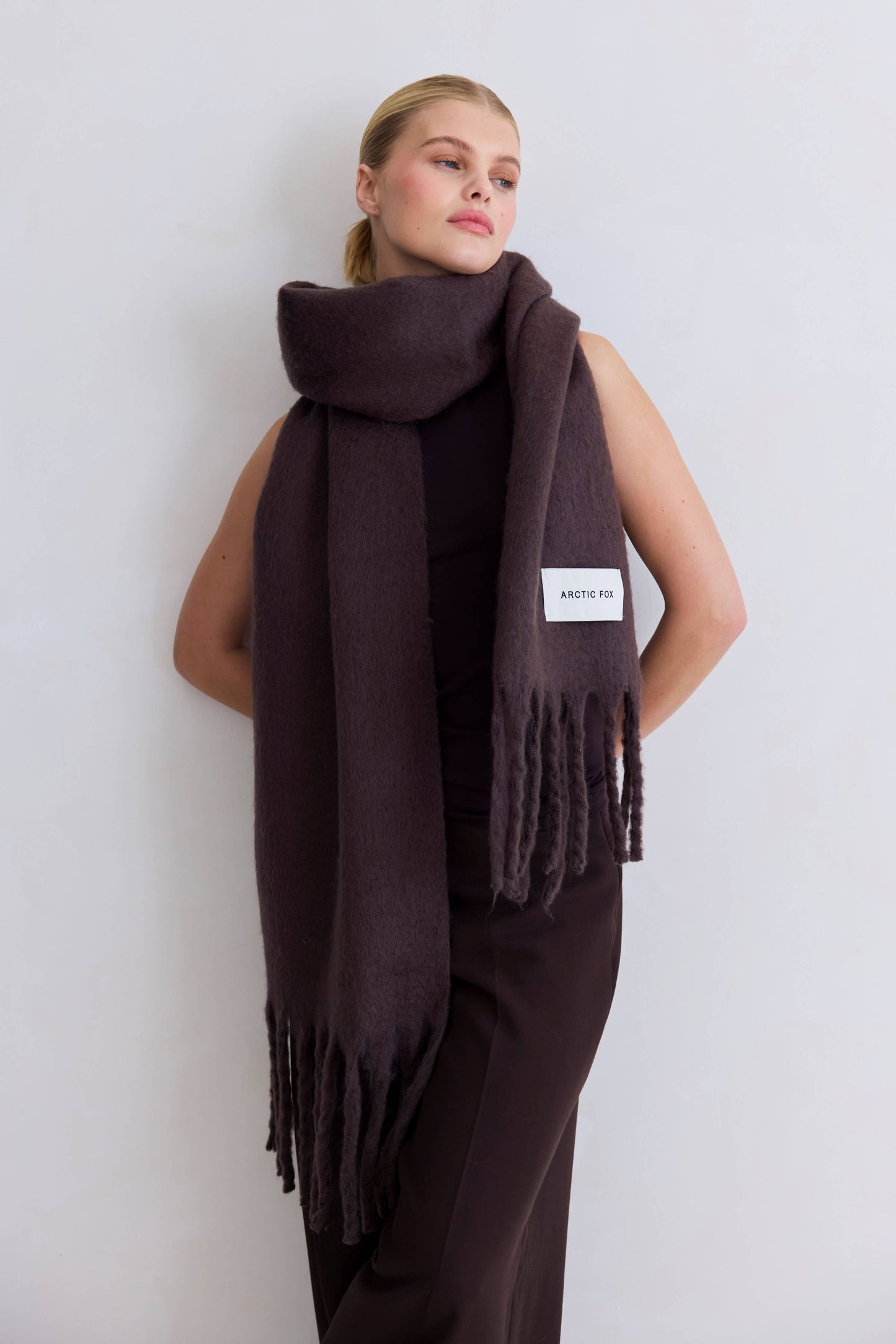 ARCTIC FOX The Reykjavik Scarf - 100% Recycled - Ground Coffee - FW25