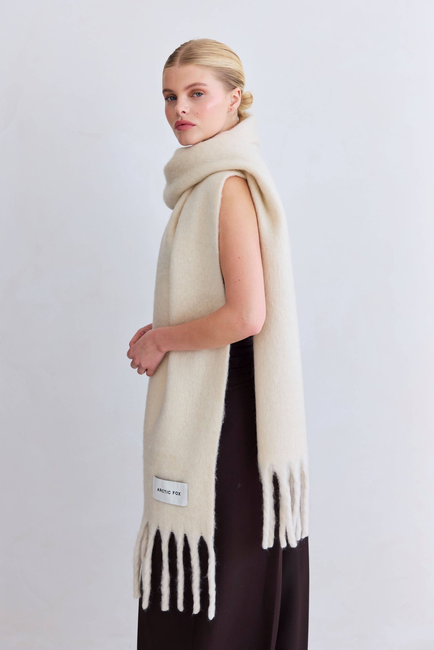 ARCTIC FOX The Reykjavik Scarf - 100% Recycled - Pebble Beige - FW25