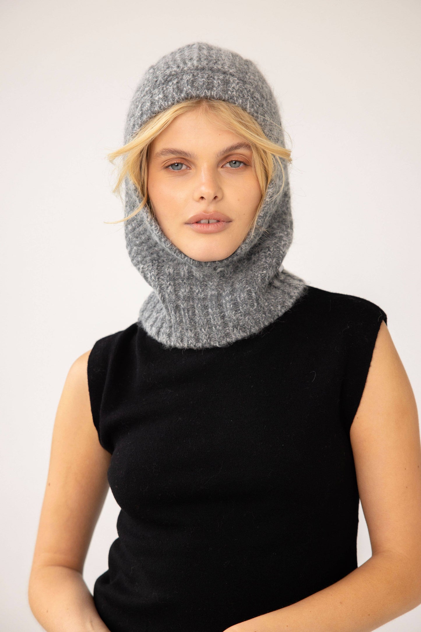 Alpaca Balaclava Fitted Hood - Alpine Cloud - FW25