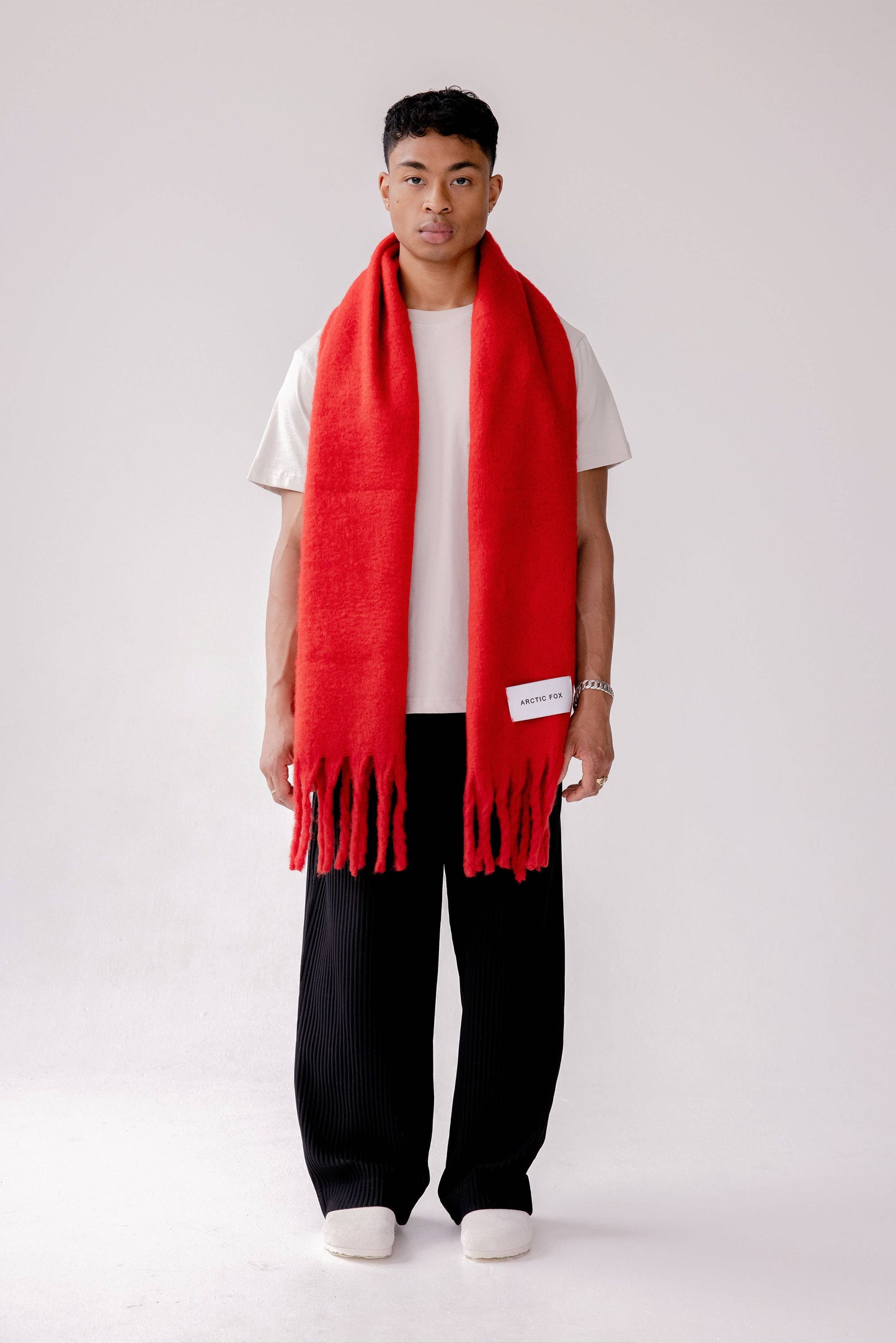 ARCTIC FOX The Stockholm Scarf - 100% Recycled - Crimson Red - FW25