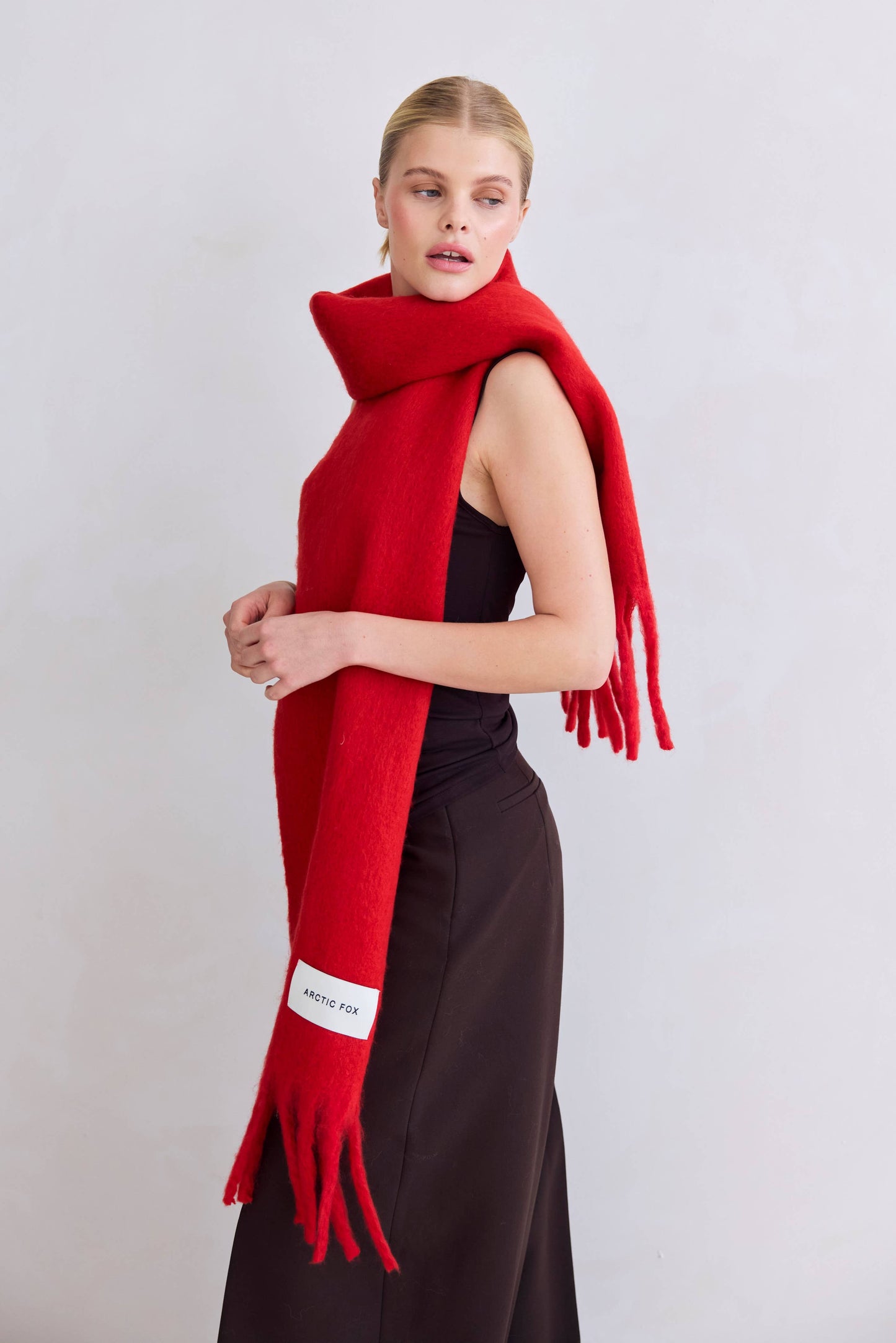 ARCTIC FOX The Stockholm Scarf - 100% Recycled - Crimson Red - FW25