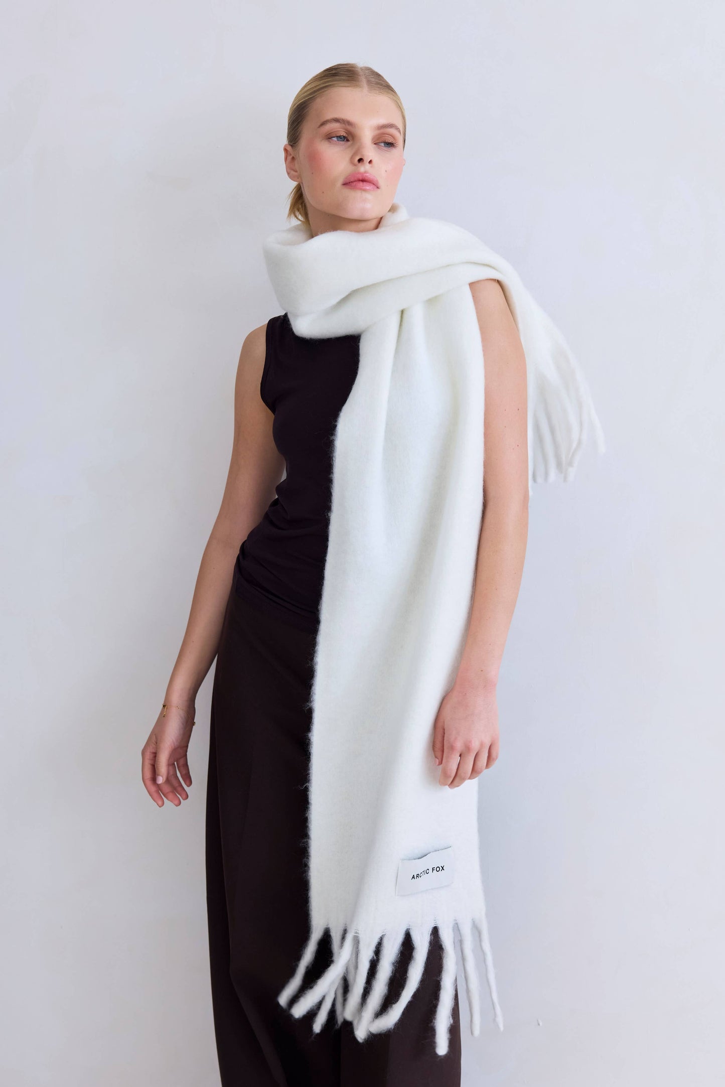 ARCTIC FOX The Stockholm Scarf - 100% Recycled - Polar White - FW25