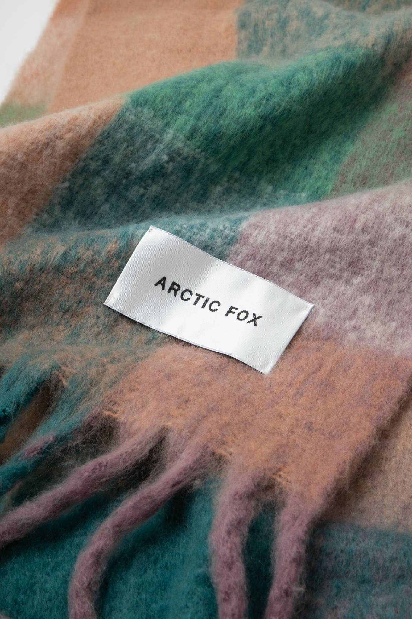 ARCTIC FOX The Reykjavik Scarf - 100% Recycled - Lilac Check - FW25