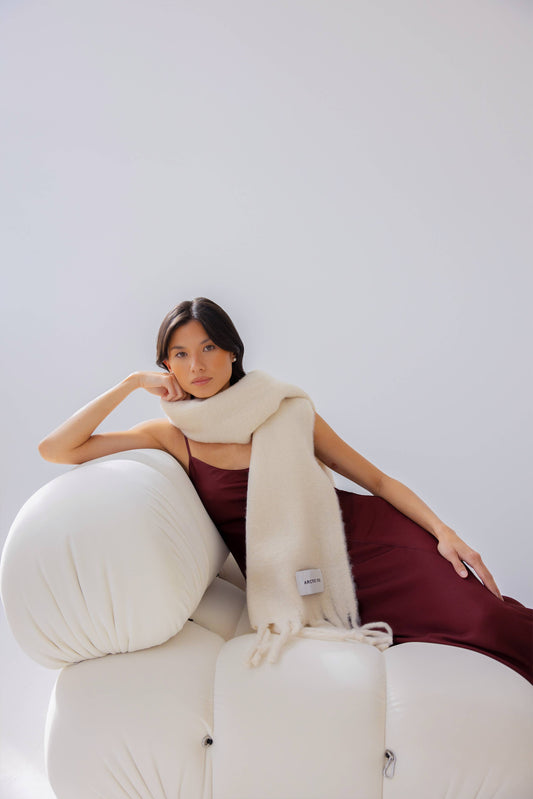 ARCTIC FOX The Reykjavik Scarf - 100% Recycled - Pebble Beige - FW25