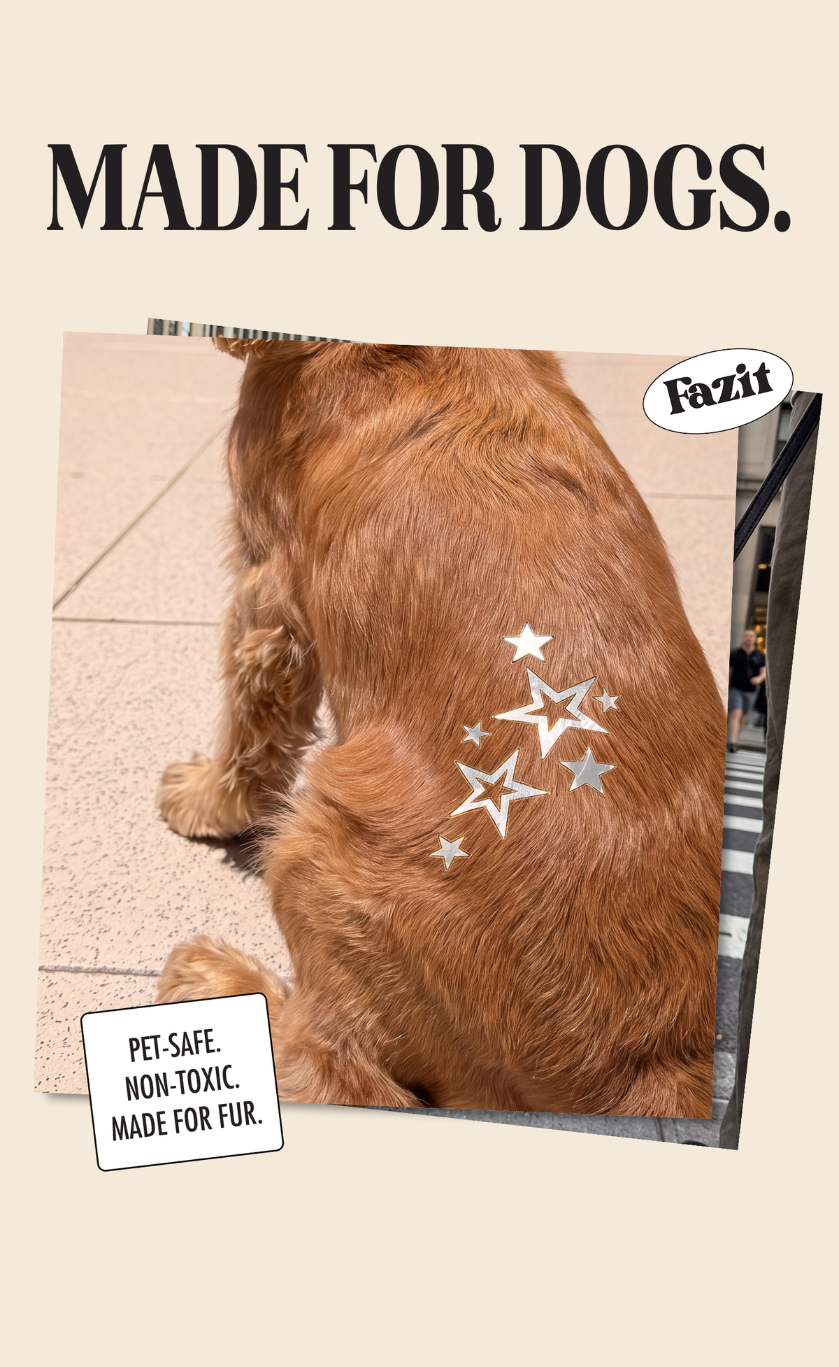 FAZIT Silver Star Speckles Pet Patches for Dogs