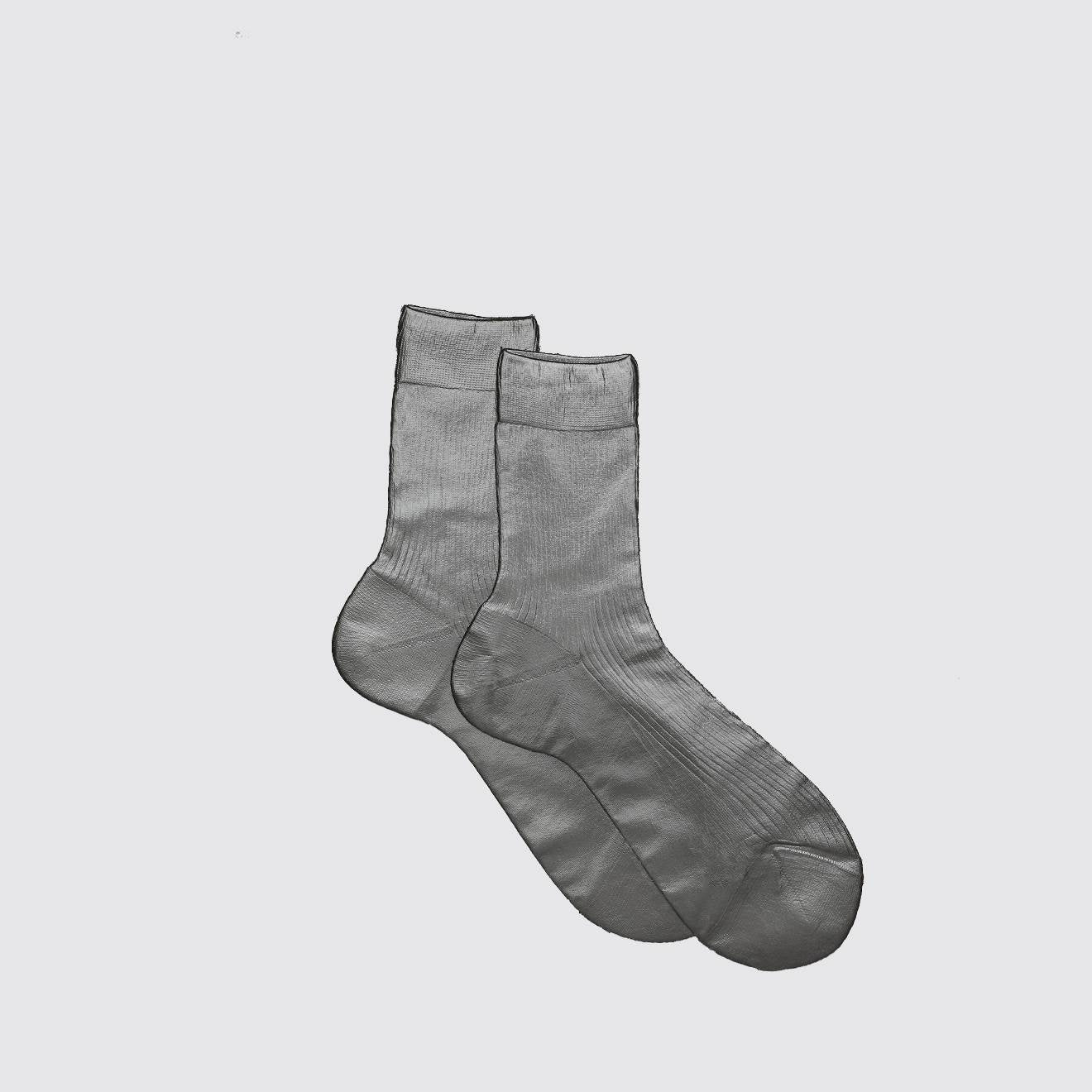 Maria La Rosa One Ribbed Laminated Socks