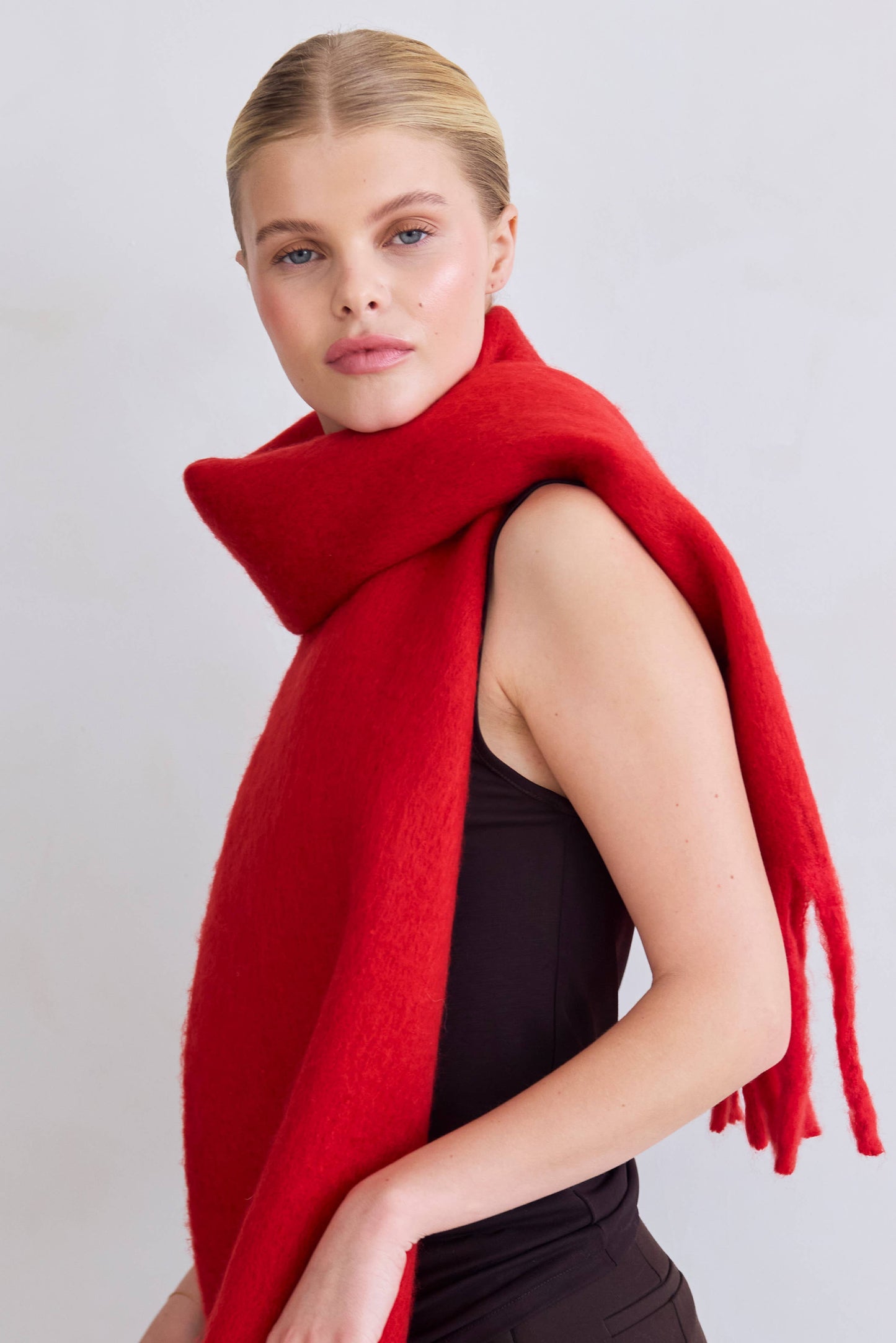 ARCTIC FOX The Stockholm Scarf - 100% Recycled - Crimson Red - FW25