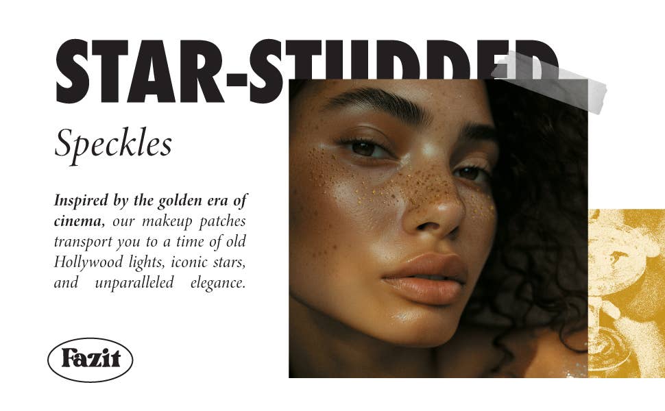 FAZIT Gold Glitter Freckles Makeup Patches for Halloween