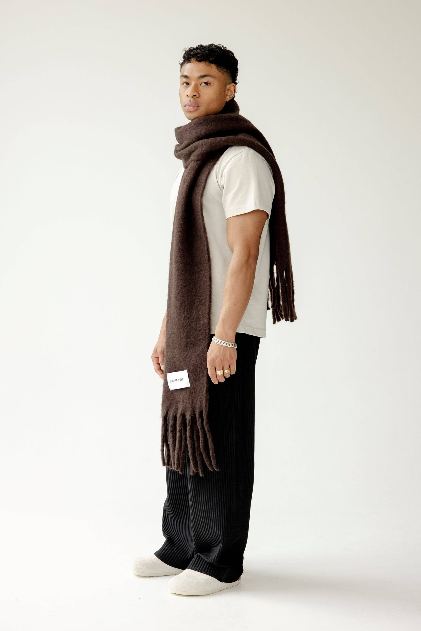 ARCTIC FOX The Reykjavik Scarf - 100% Recycled - Ground Coffee - FW25