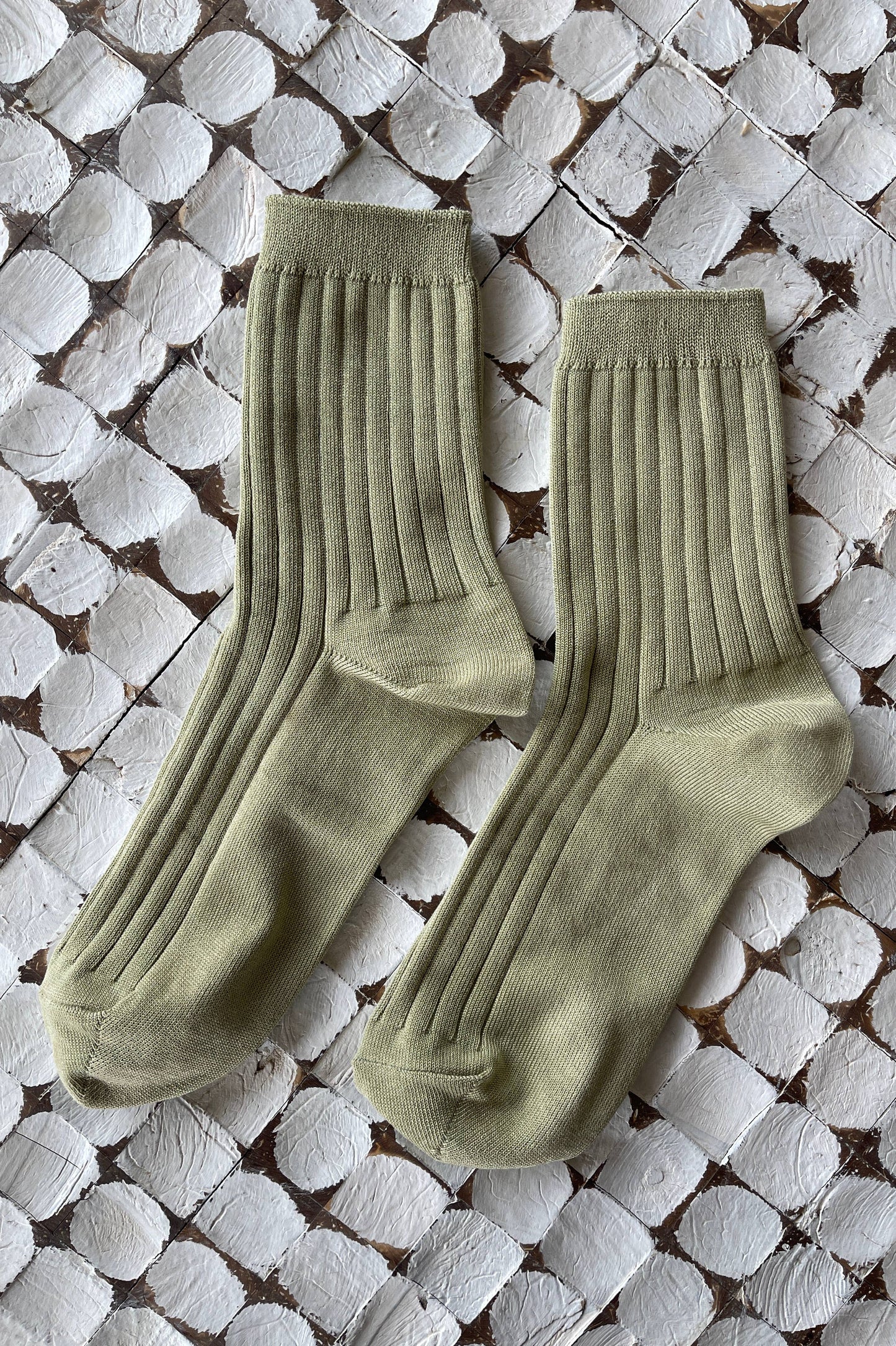 LE BON SHOPPE | Her Socks - Mercerized Combed Cotton Rib: Desert Rose