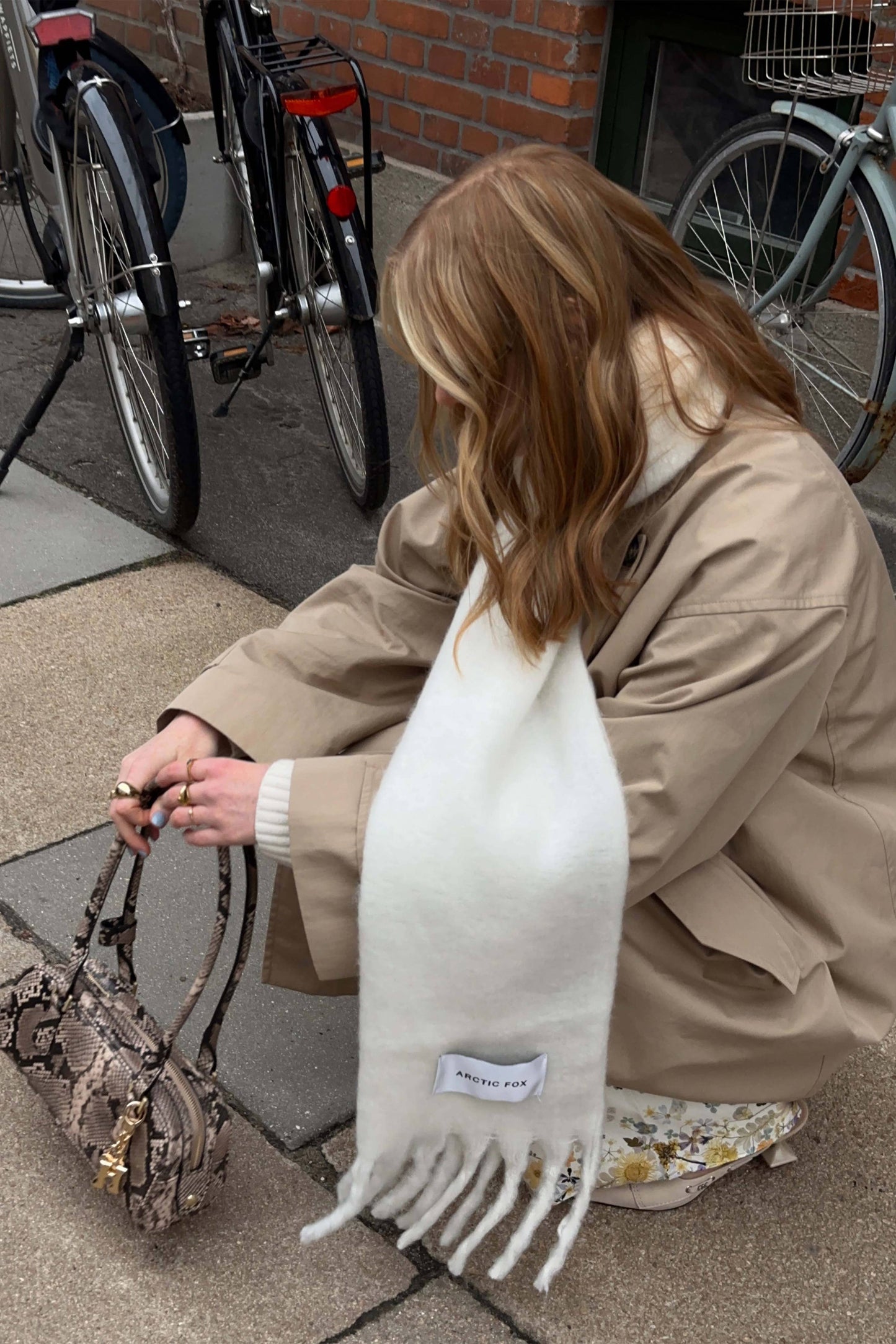 ARCTIC FOX The Stockholm Scarf - 100% Recycled - Polar White - FW25