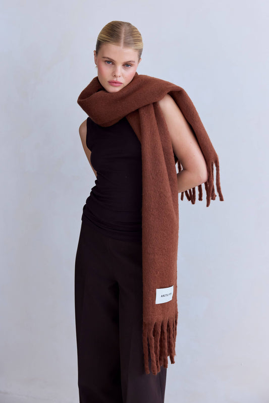 ARCTIC FOX The Stockholm Scarf - 100% Recycled - Sepia - FW25