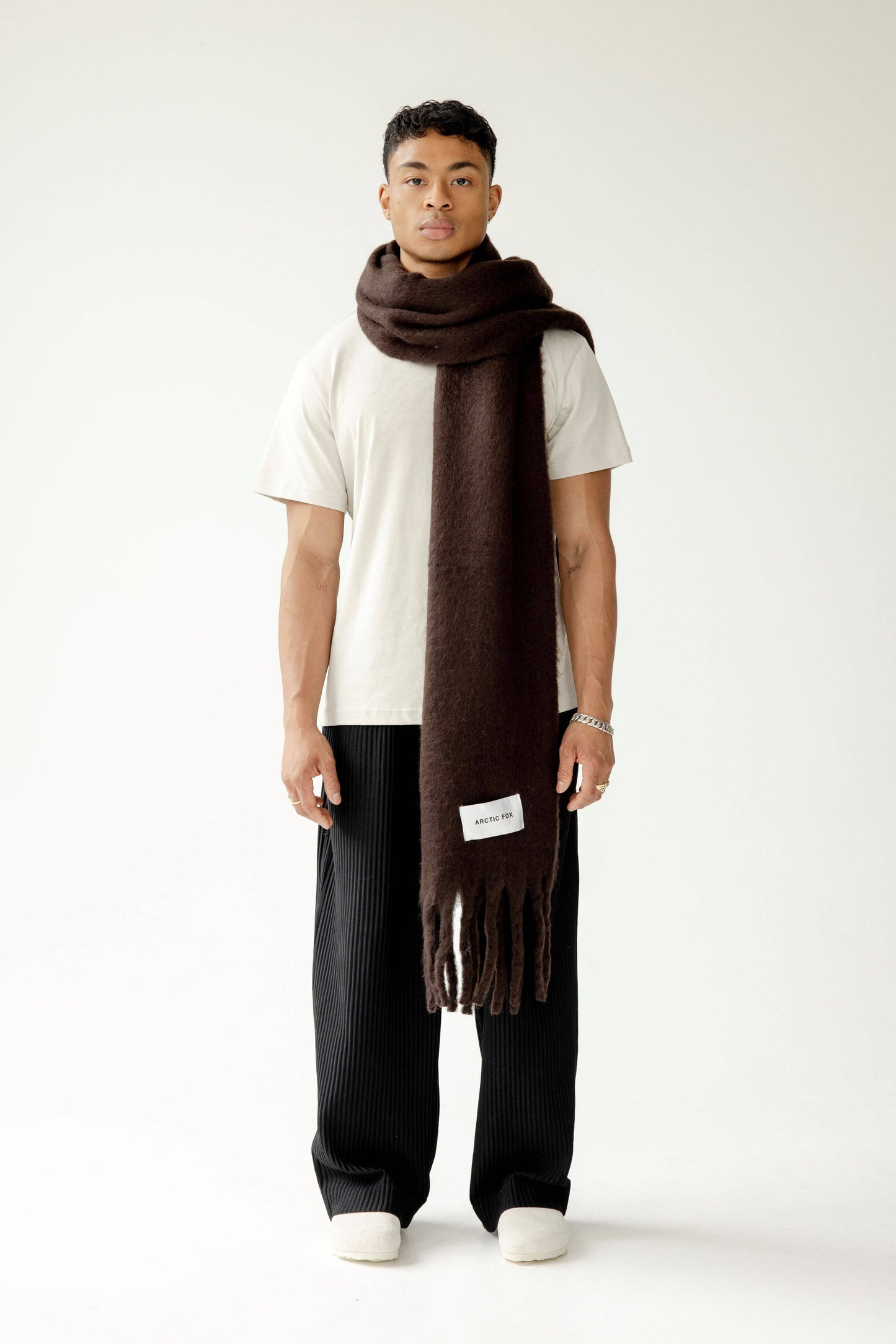 ARCTIC FOX The Reykjavik Scarf - 100% Recycled - Ground Coffee - FW25