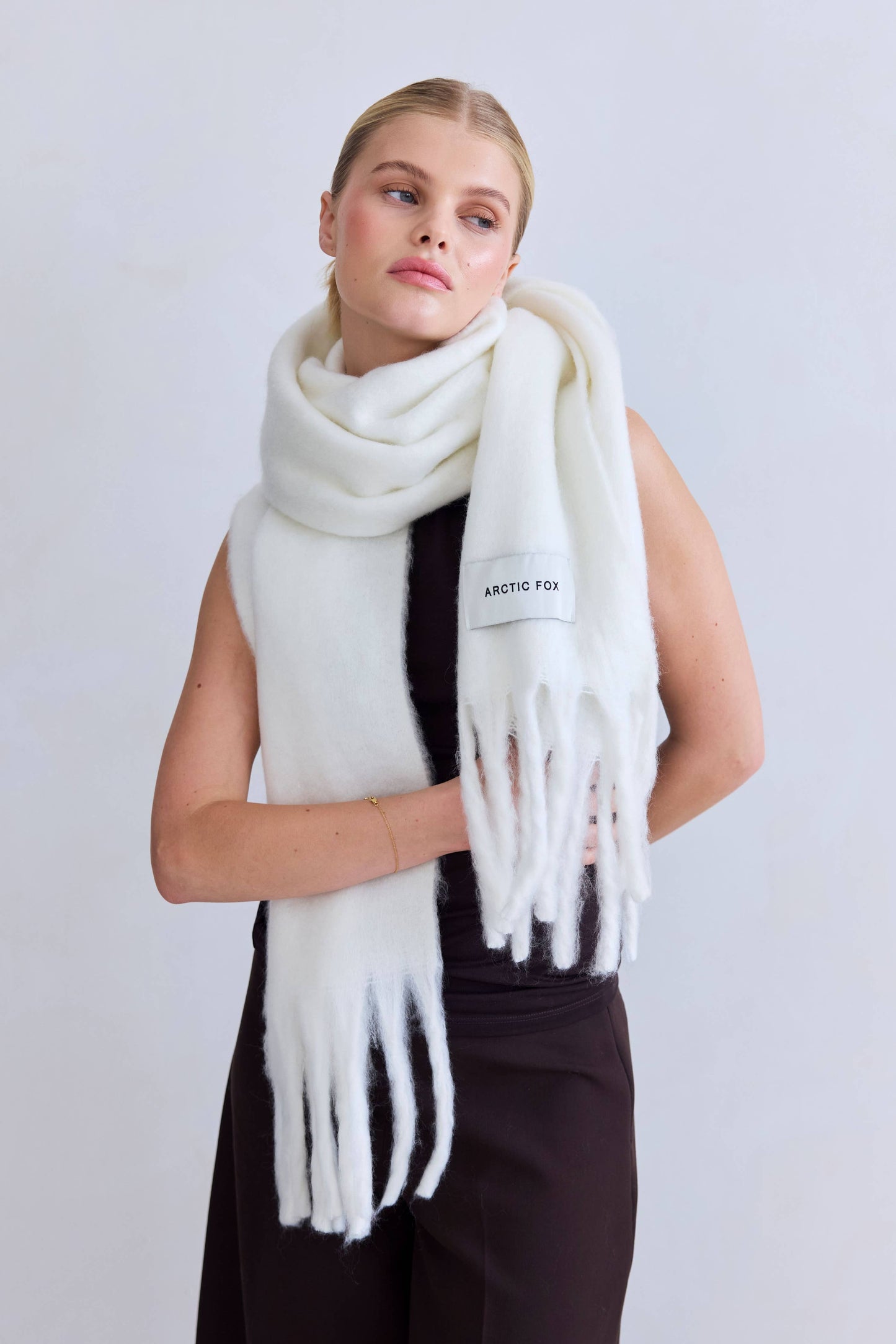 ARCTIC FOX The Stockholm Scarf - 100% Recycled - Polar White - FW25