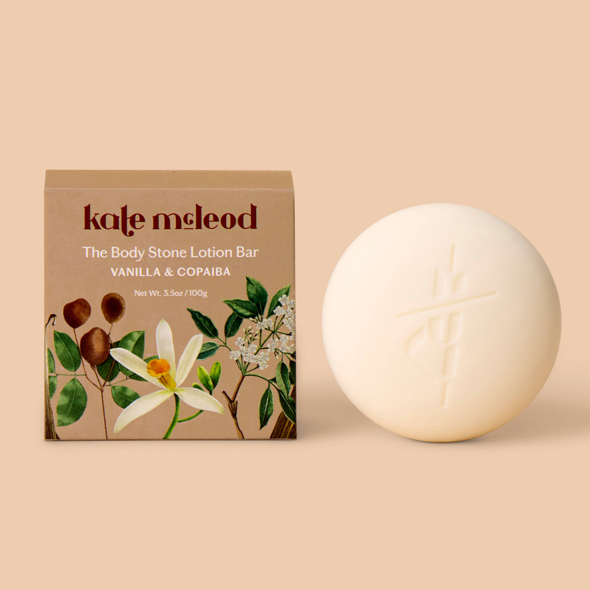 KATE MCLEOD Vanilla & Copaiba | Deep Moisturizing Lotion Bar