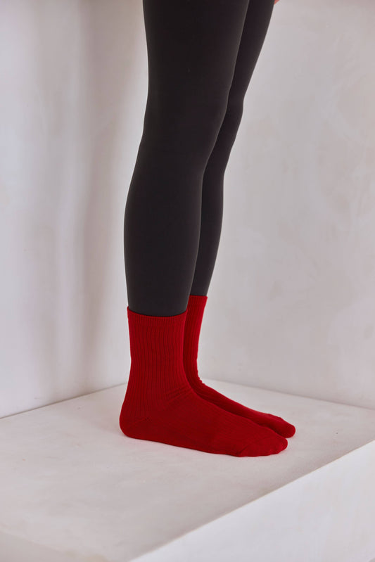 ARCTIC FOX The Everyday Socks - 100% Bamboo - Red - FW25