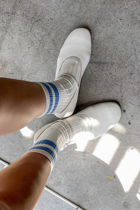 LE BON SHOPPE | Her Socks - Varsity: Cream Black