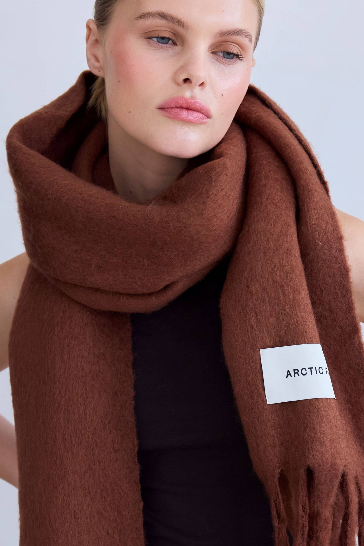 ARCTIC FOX The Stockholm Scarf - 100% Recycled - Sepia - FW25