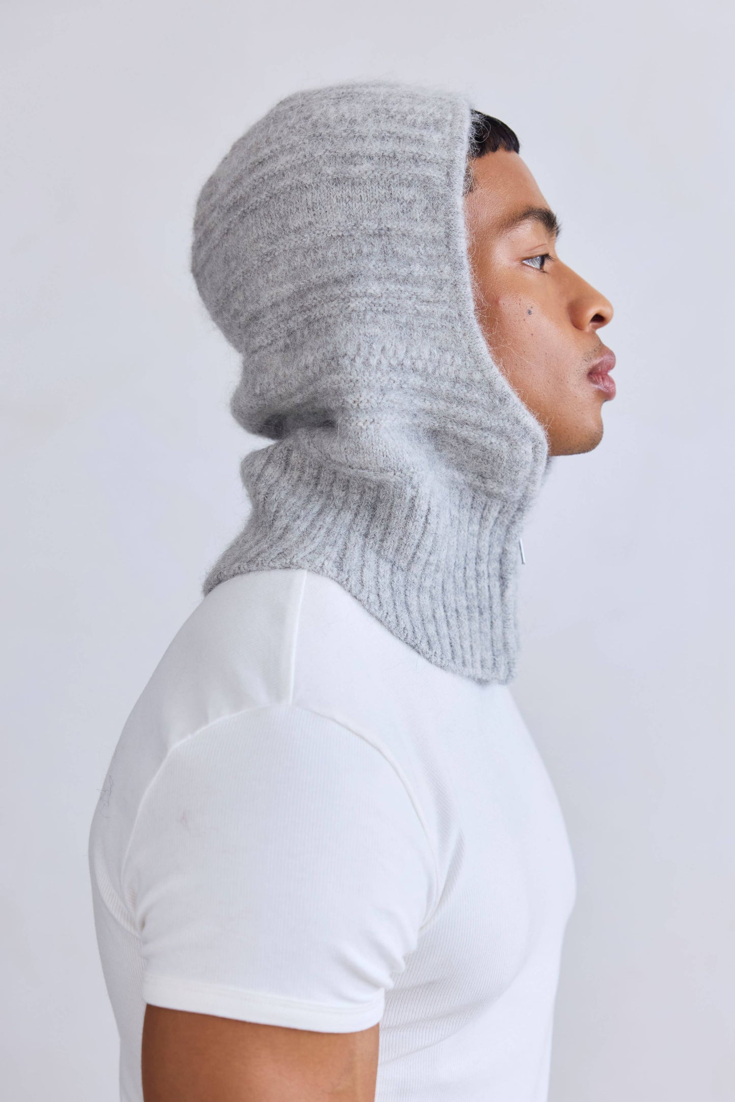 ARCTIC FOX The Alpaca Balaclava with Zip - Blizzard Grey - FW25