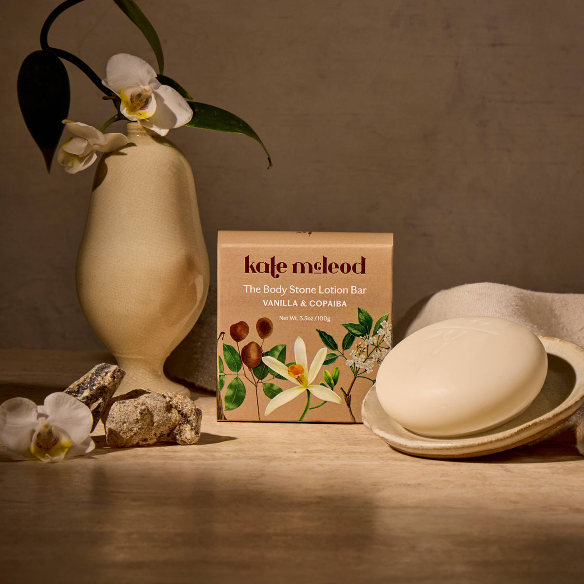 KATE MCLEOD Vanilla & Copaiba | Deep Moisturizing Lotion Bar