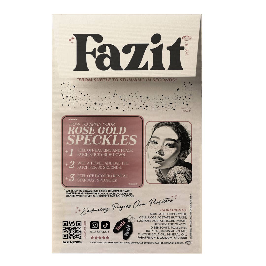FAZIT Rose Gold Stardust Speckles Halloween Makeup Glitter