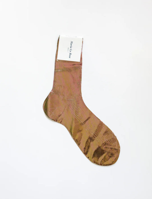 Maria La Rosa Cangiante Laminated Ribbed Socks