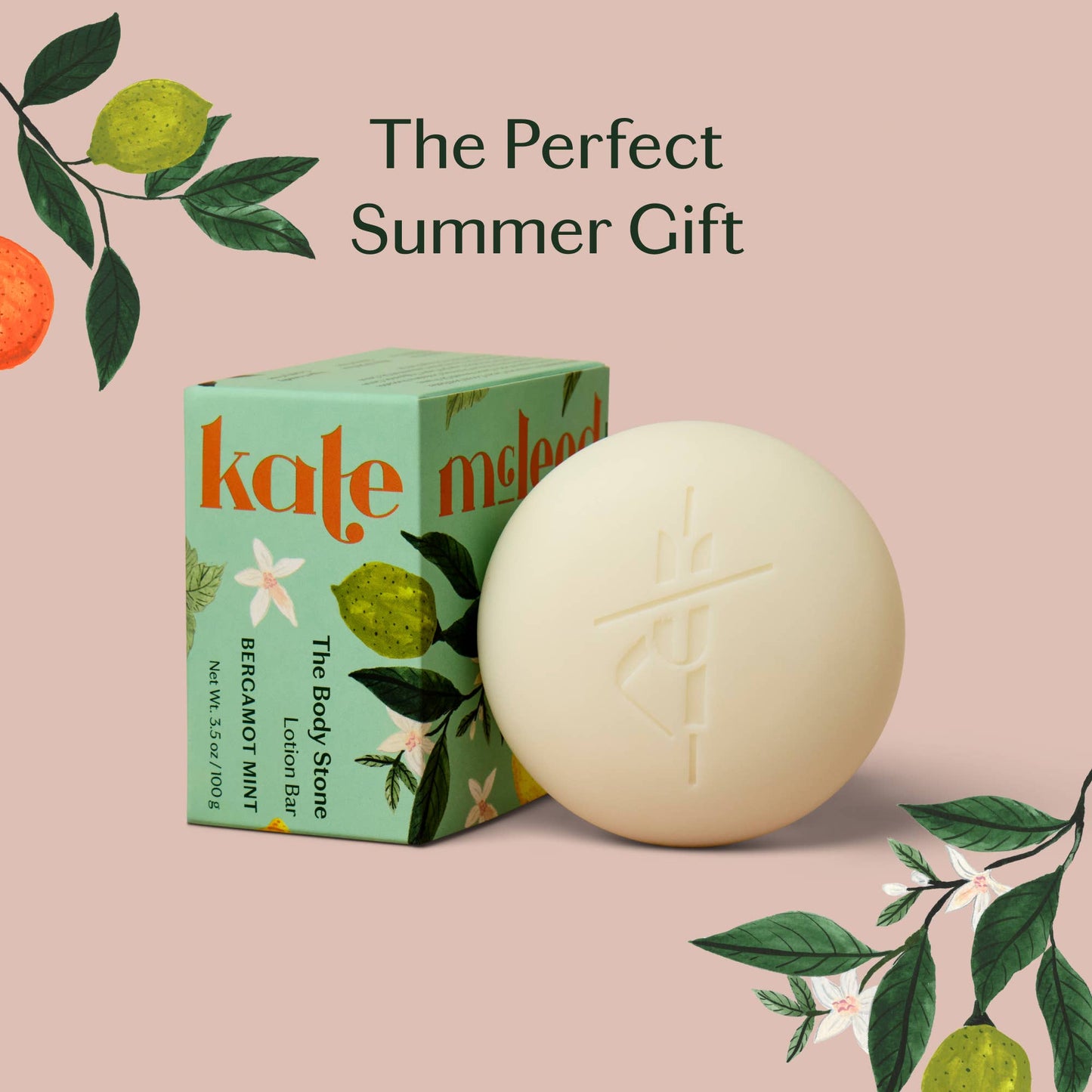 Kate McLeod Bergamot Mint | Deep Moisturizing Lotion Bar