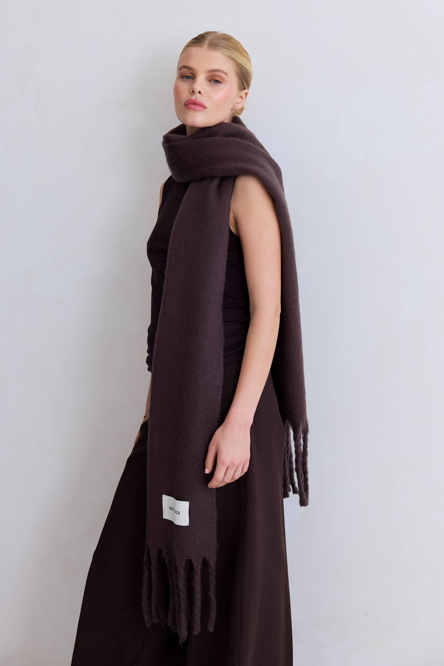 ARCTIC FOX The Reykjavik Scarf - 100% Recycled - Ground Coffee - FW25