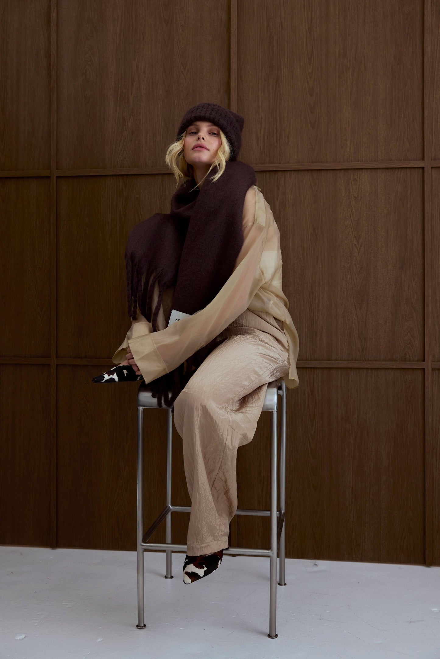 ARCTIC FOX The Reykjavik Scarf - 100% Recycled - Ground Coffee - FW25