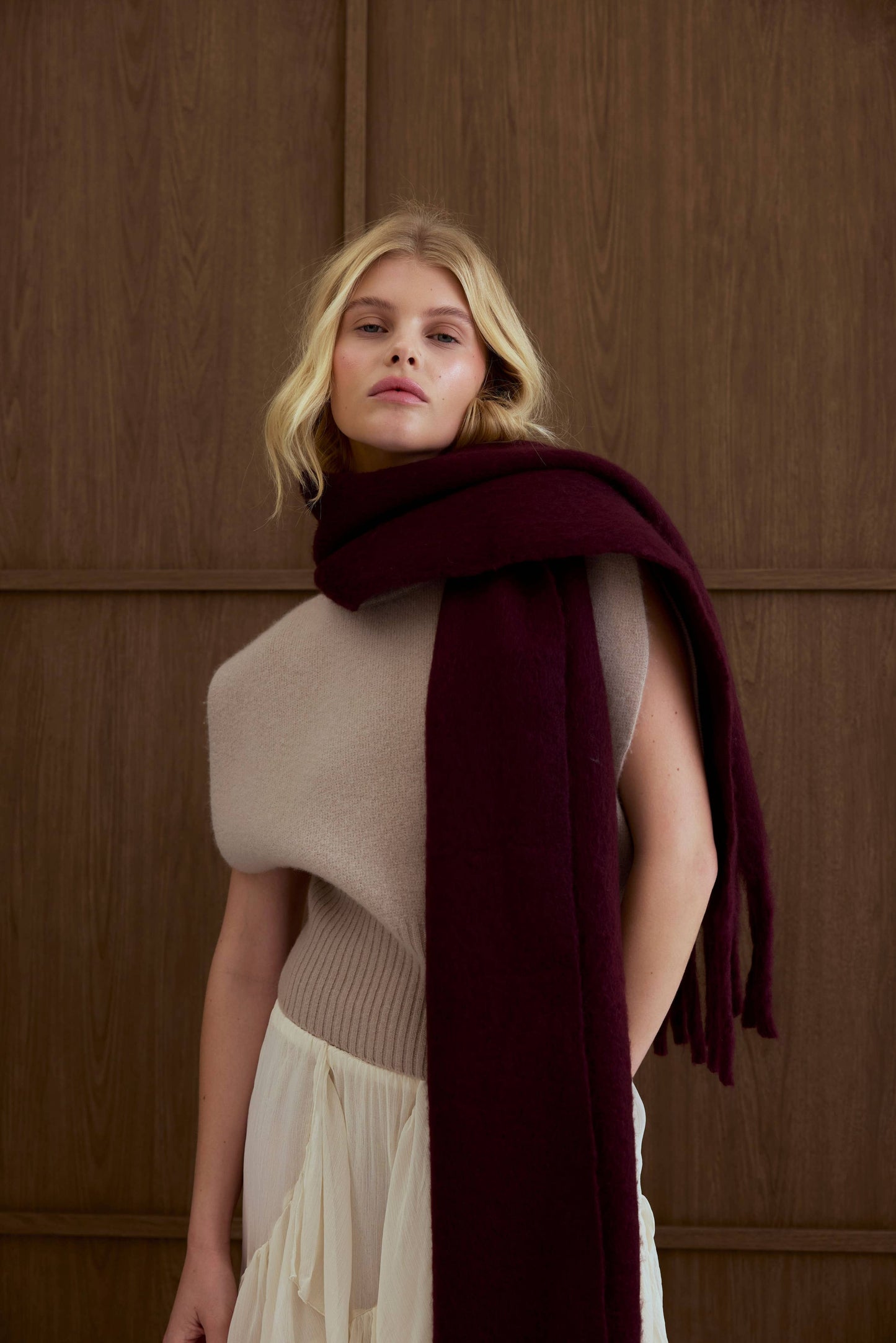 ARCTIC FOX The Stockholm Scarf - 100% Recycled - Cherry Lacquer - FW25
