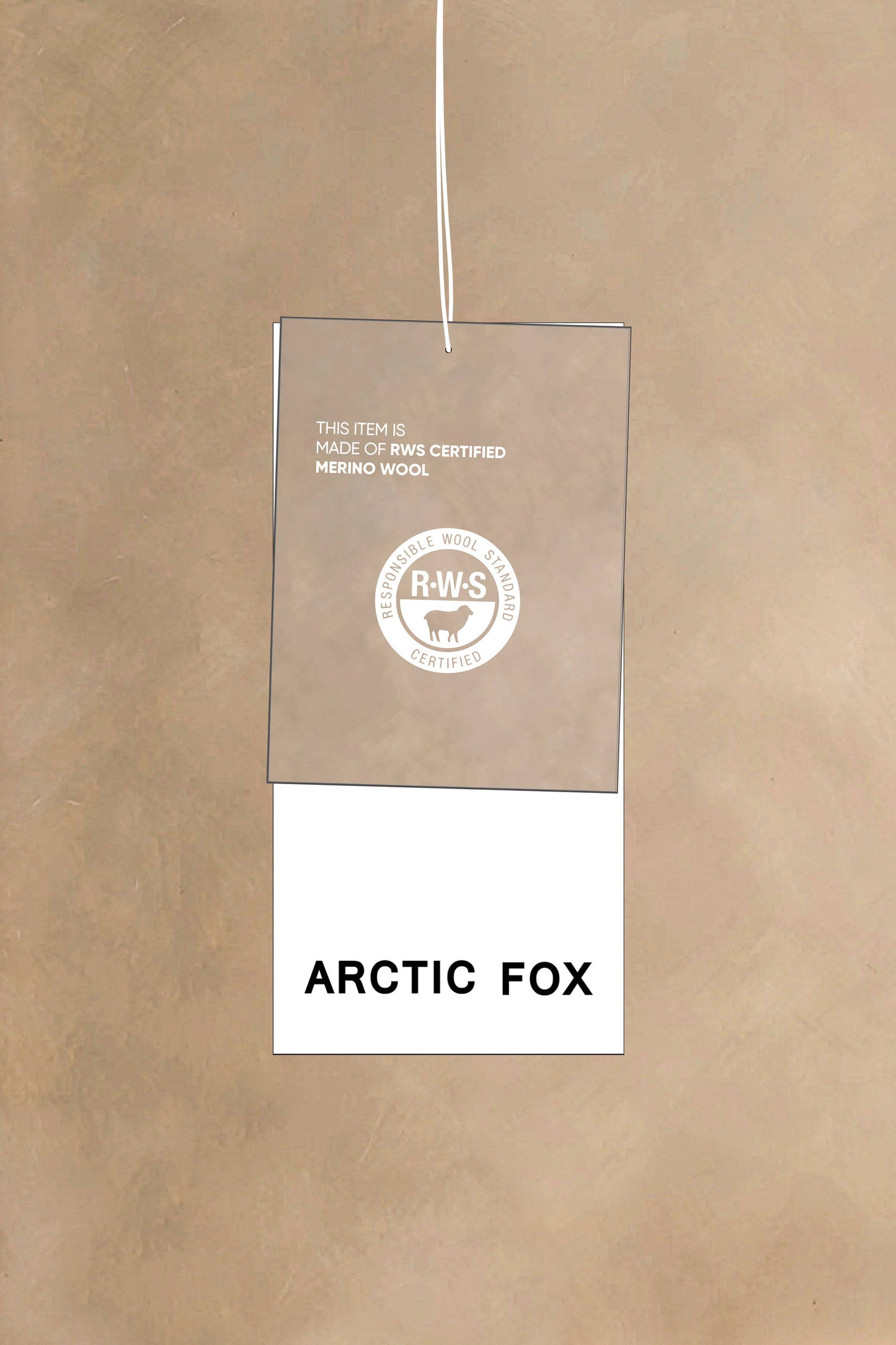 ARCTIC FOX Merino Wool Triangle Scarf - Soft Taupe - FW25