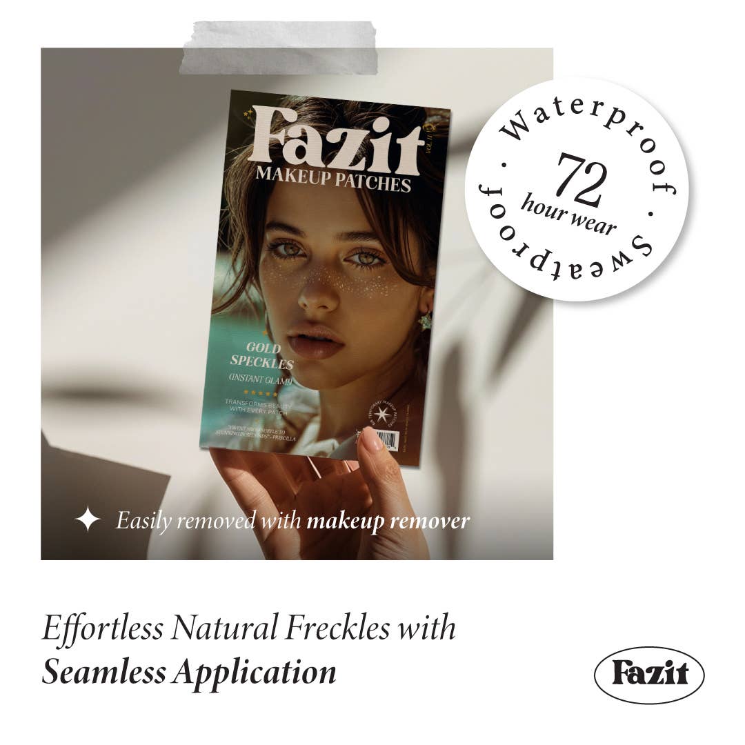FAZIT Gold Glitter Freckles Makeup Patches for Halloween